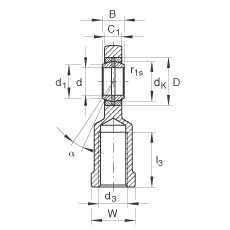 US GIR70-DO-2RS,  DIN ISO 12 240-4 ˜ݼySoɂȴܷ