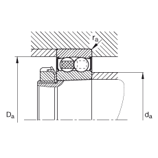 {(dio)S 2209-K-2RS-TVH-C3, (j) DIN 630 (bio)(zhn)Ҫߴ, FףF 1:12ɂ(c)ܷ