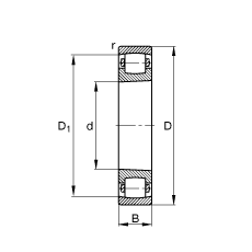 ΝLS 20320-K-MB-C3,  DIN 635-1 ˜ʵҪߴ, FףF 1:12