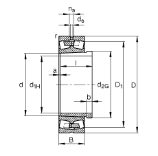 {ĝLS 22352-K-MB + AH2352G,  DIN 635-2 ˜ʵҪߴ, F׺ж